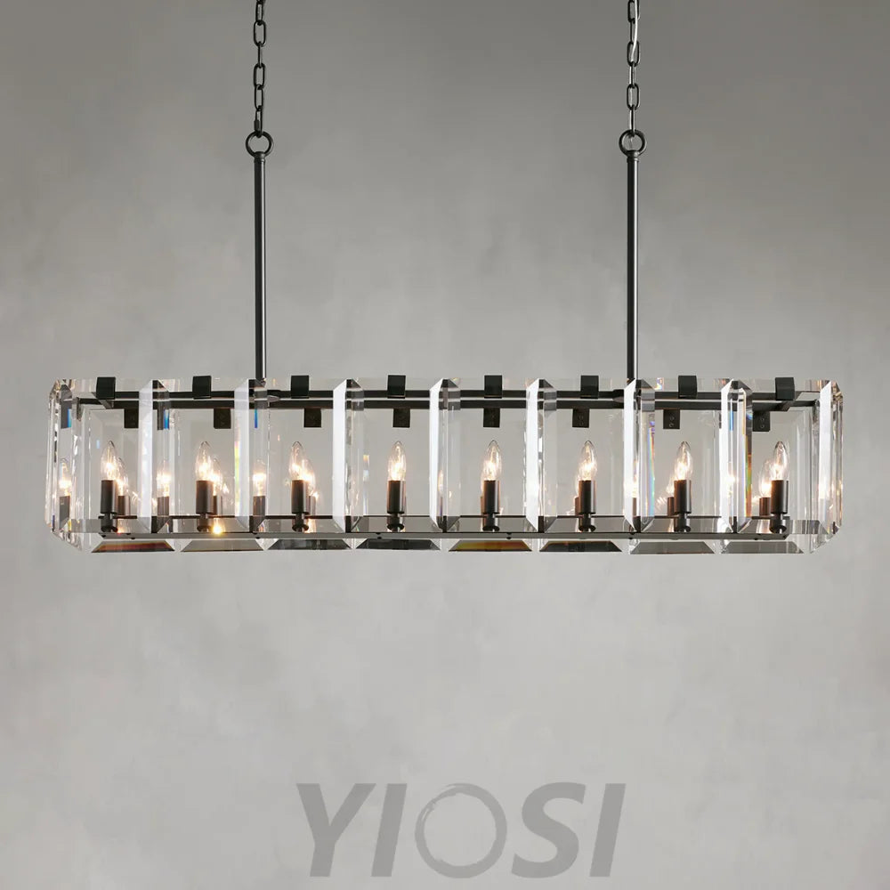 Modern Amaya Rectangular Chandelier Chandelier