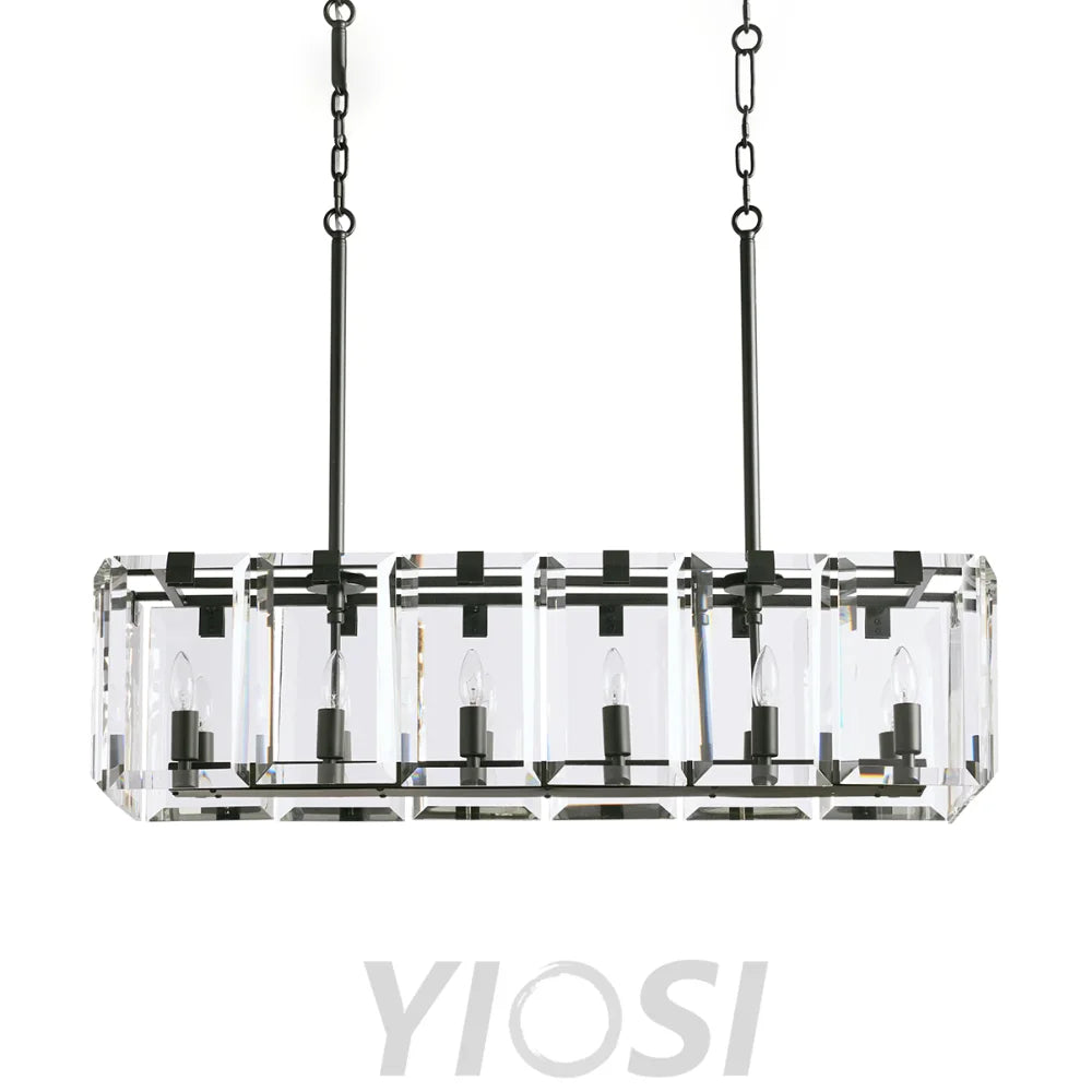 Modern Amaya Rectangular Chandelier Chandelier