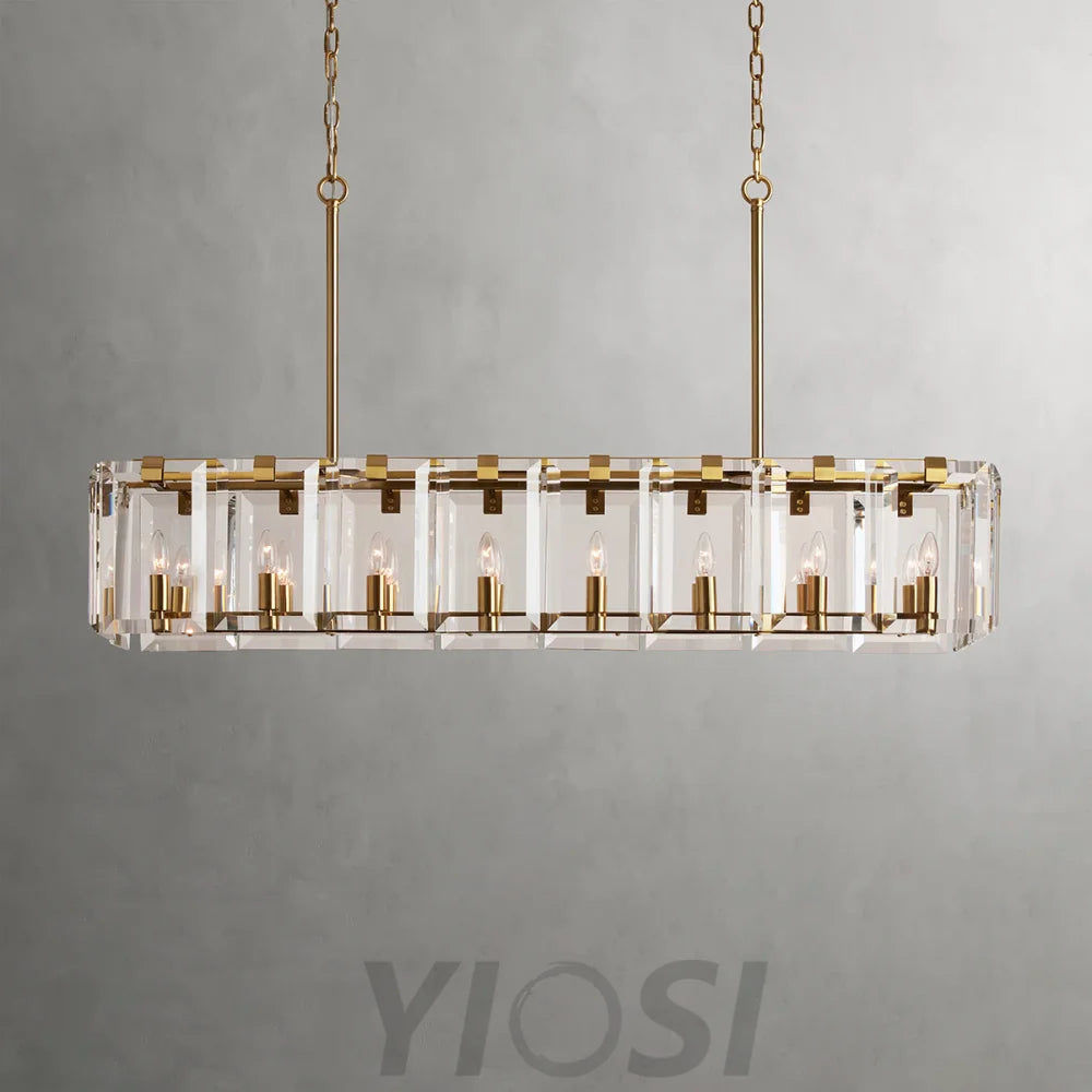 Modern Amaya Rectangular Chandelier Chandelier