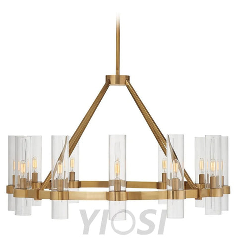 Modern Art Glass Presidio Chandelier 12-Light Chandelier