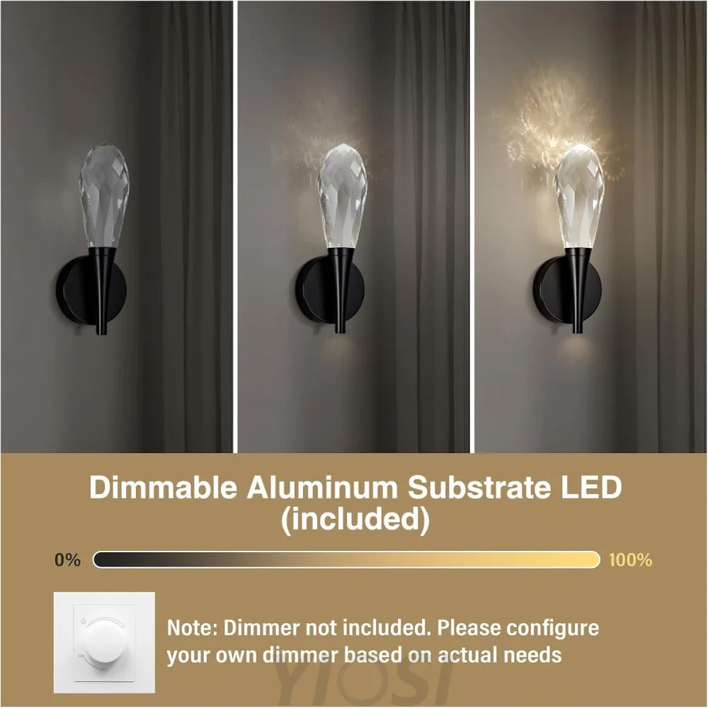 Modern bathroom vanity wall lamp in front of the mirror