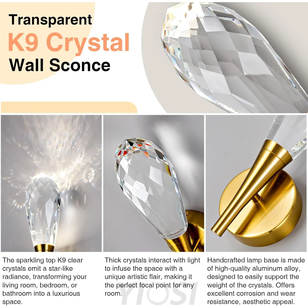 Modern bathroom vanity wall lamp in front of the mirror