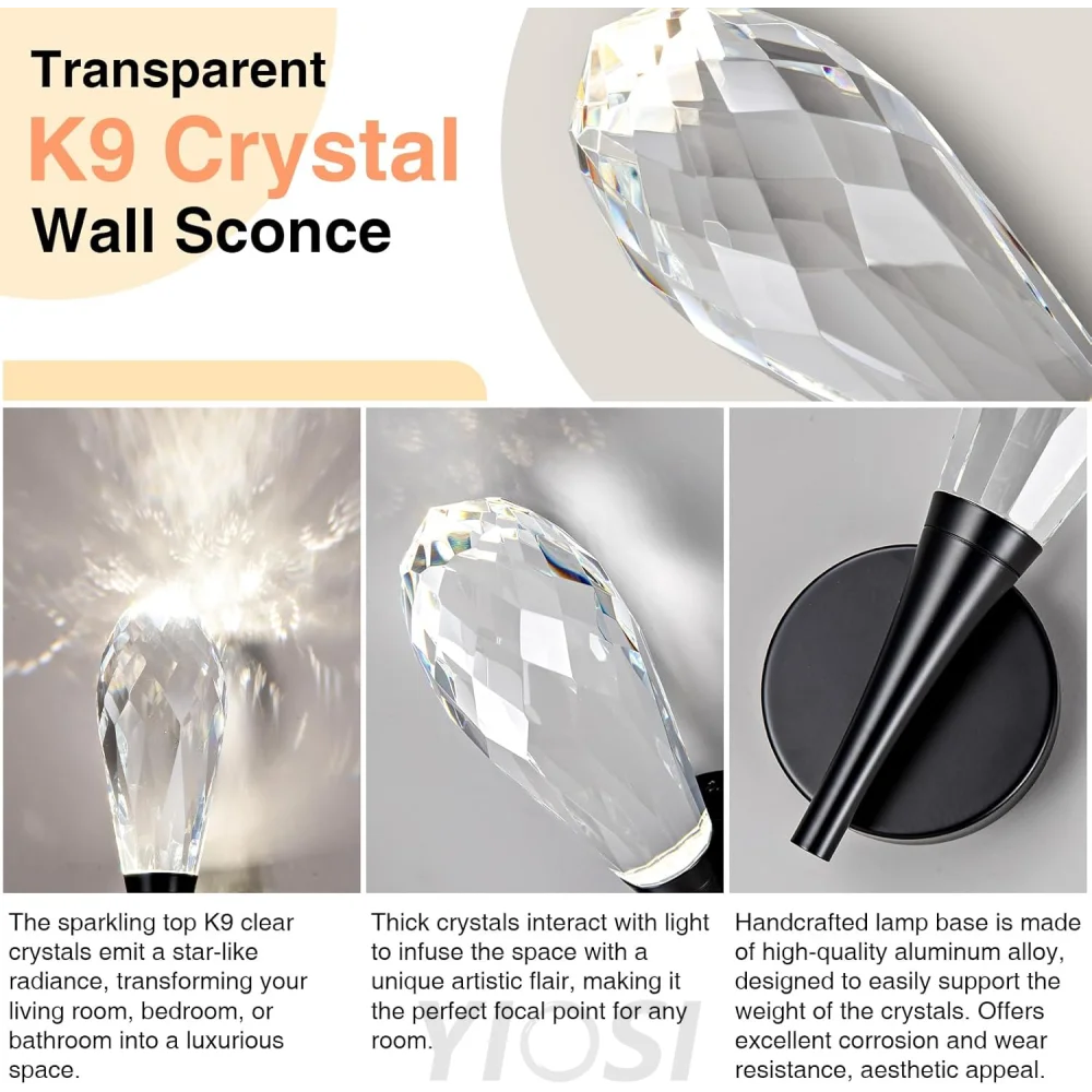 Modern bathroom vanity wall lamp in front of the mirror