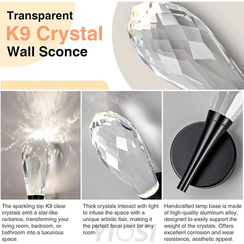 Modern bathroom vanity wall lamp in front of the mirror