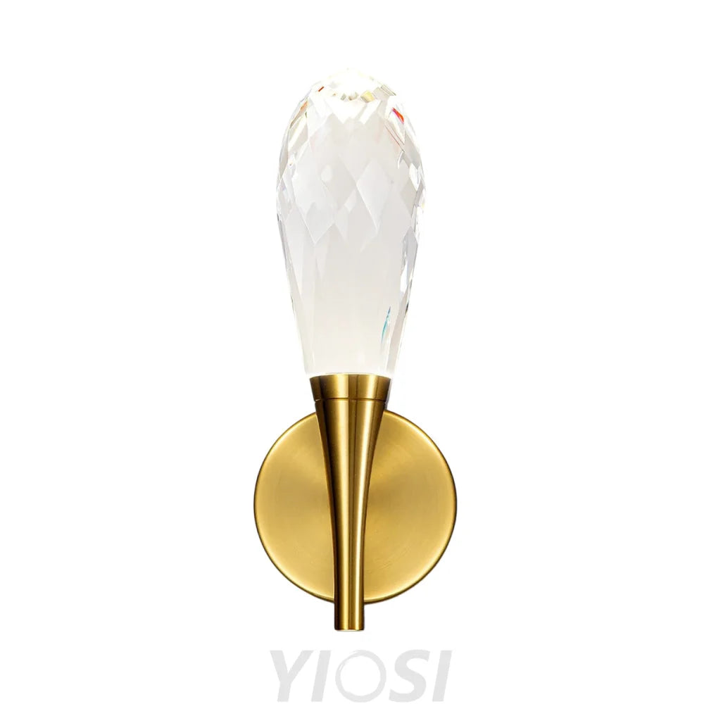 Modern bathroom vanity wall lamp in front of the mirror Gold