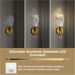 Modern bathroom vanity wall lamp in front of the mirror
