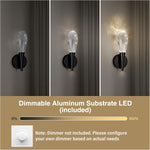 Modern bathroom vanity wall lamp in front of the mirror