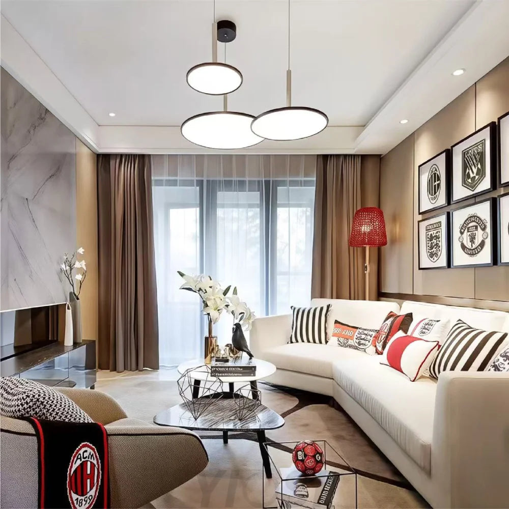 Modern Black & White Chandelier