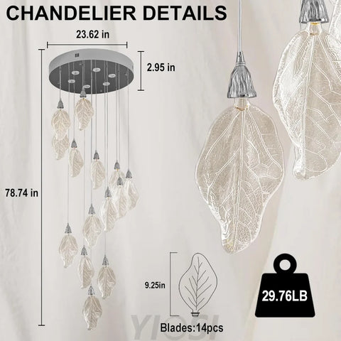 Modern blade-type Chandelier