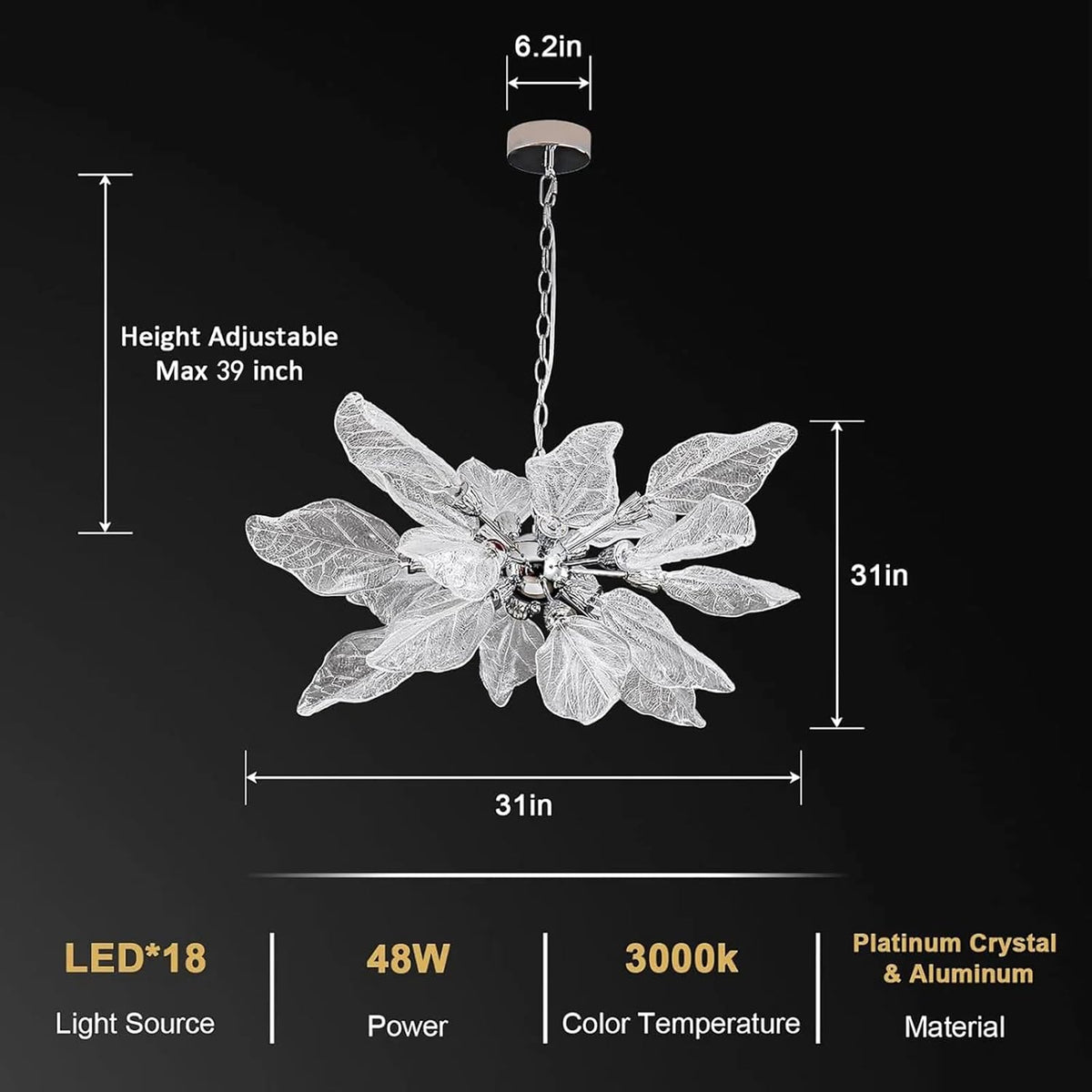 Modern blade-type Chandelier