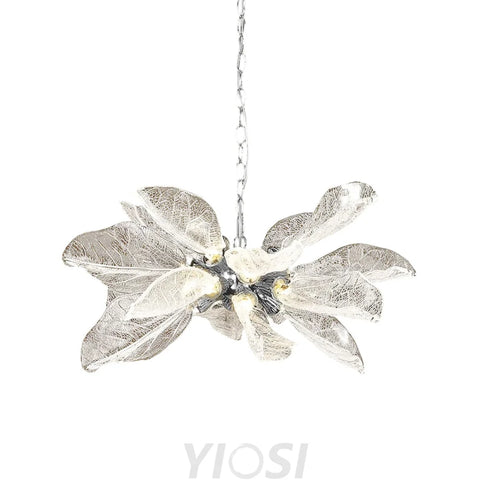 Modern blade-type Chandelier Silver / D23inch