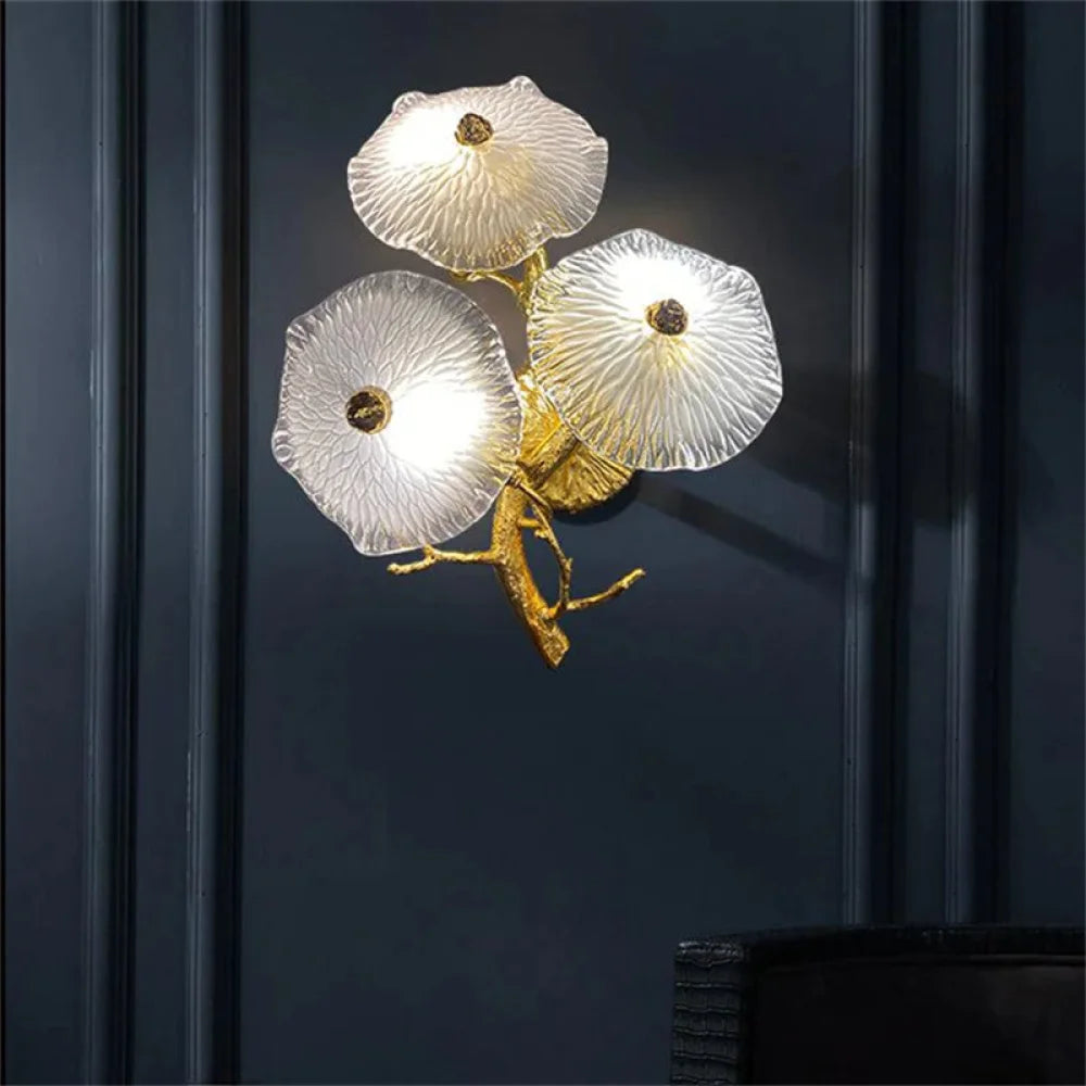 Modern Blossom Flower Wall Sconce