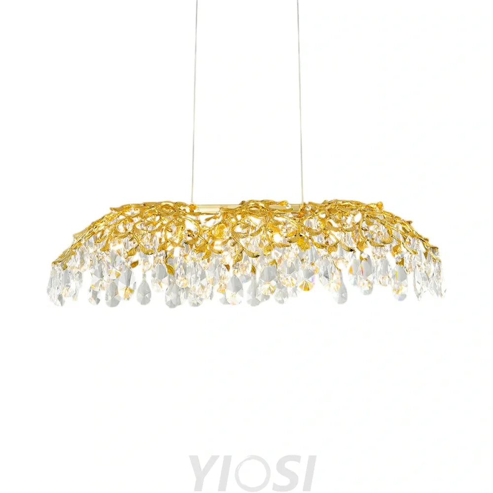 Modern branch-and-leaves-shaped chandelier