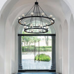 Modern Carriage Wheel Crystal Chandelier