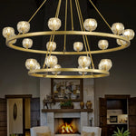 Modern Carriage Wheel Crystal Chandelier