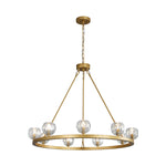 Modern Carriage Wheel Crystal Chandelier Gold / Round D36’’