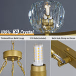 Modern Carriage Wheel Crystal Chandelier