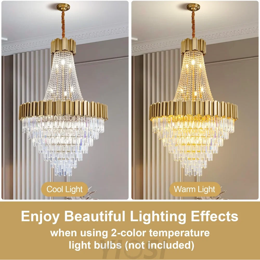 Modern circular K9 crystal chandelier