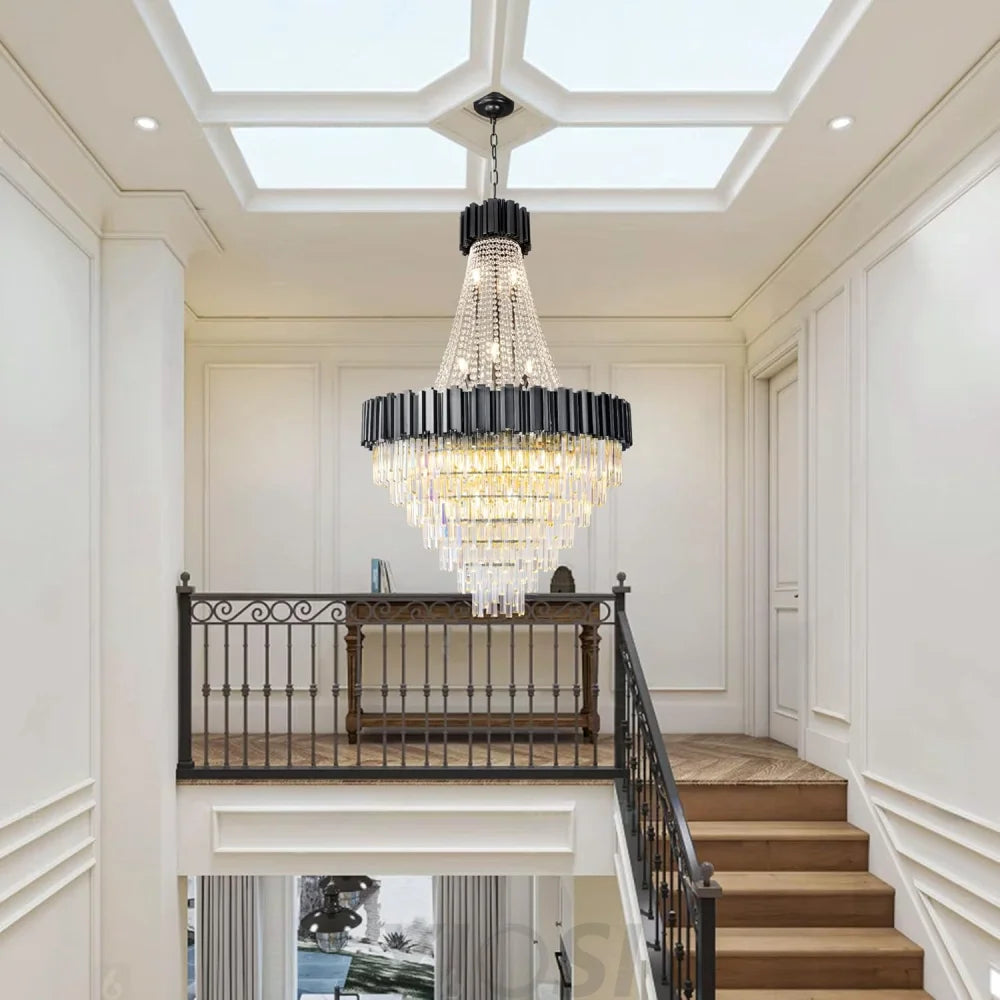 Modern circular K9 crystal chandelier