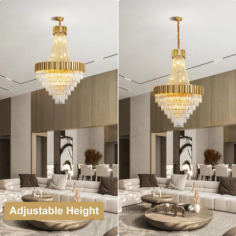 Modern circular K9 crystal chandelier