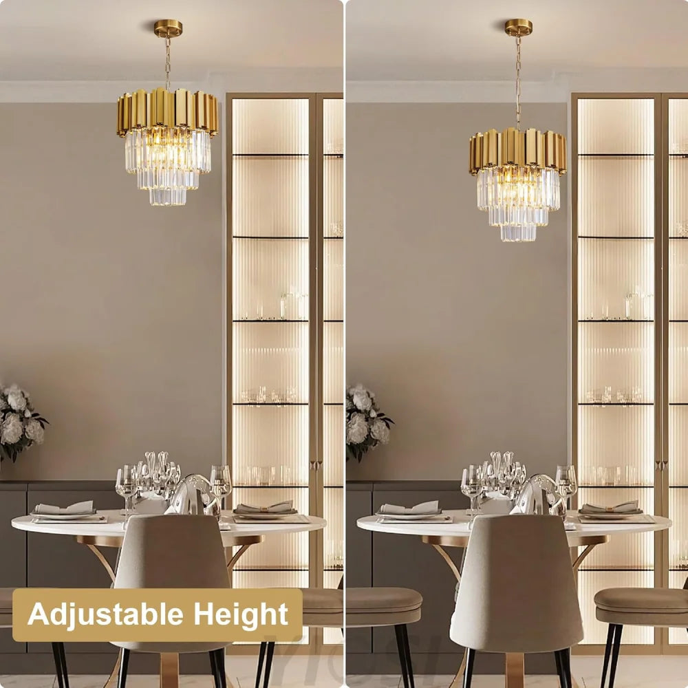 Modern circular K9 crystal chandelier