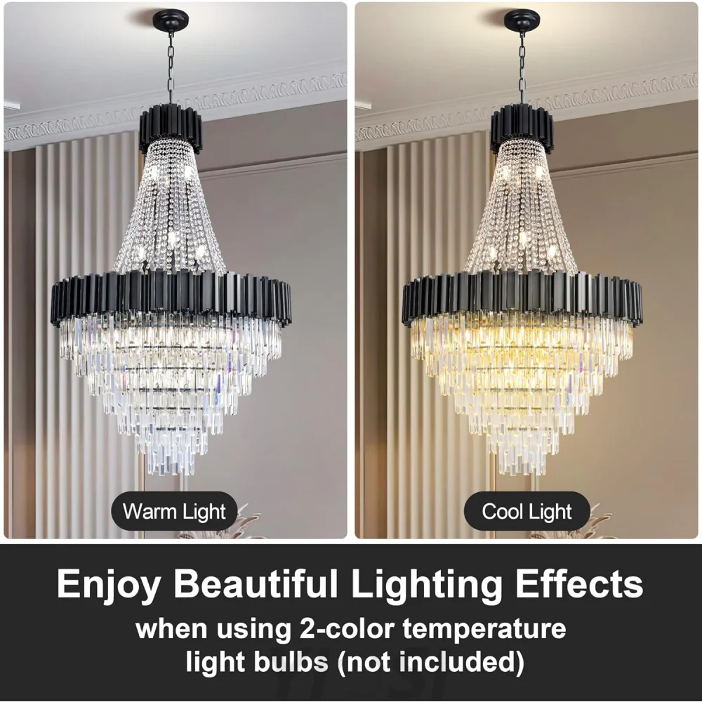 Modern circular K9 crystal chandelier