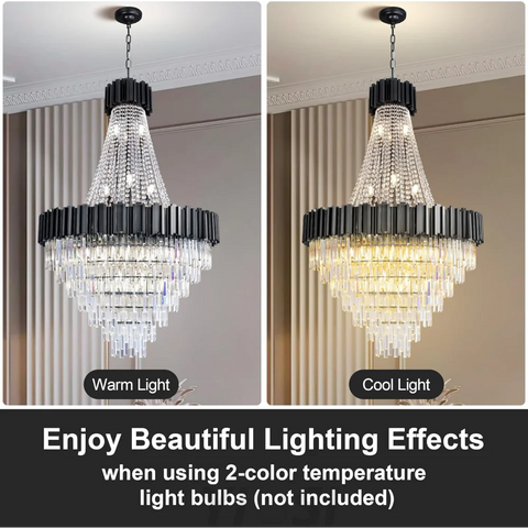 Modern circular K9 crystal chandelier