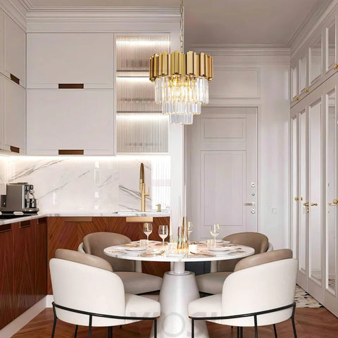 Modern circular K9 crystal chandelier