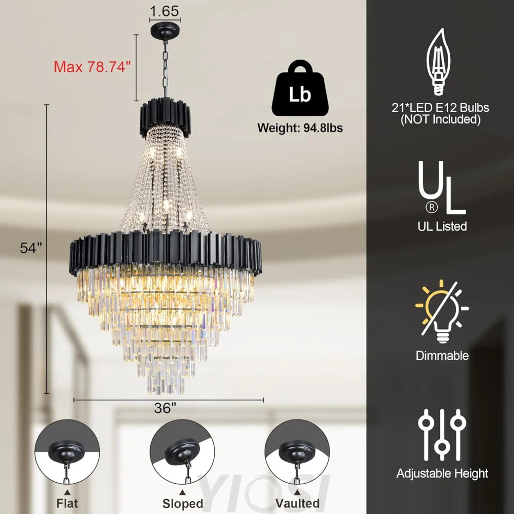 Modern circular K9 crystal chandelier