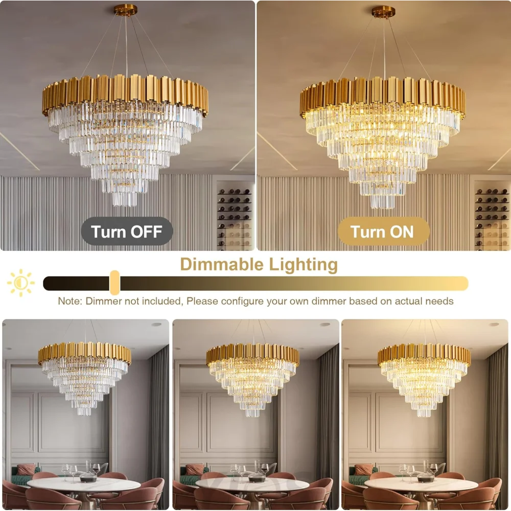 Modern circular K9 crystal chandelier