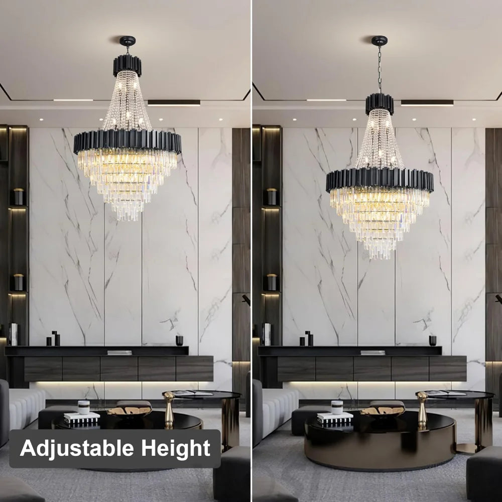 Modern circular K9 crystal chandelier
