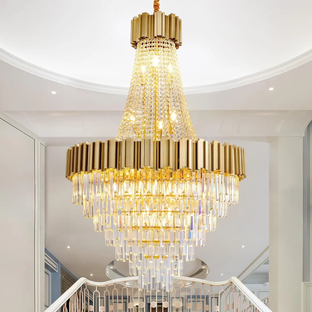 Modern circular K9 crystal chandelier