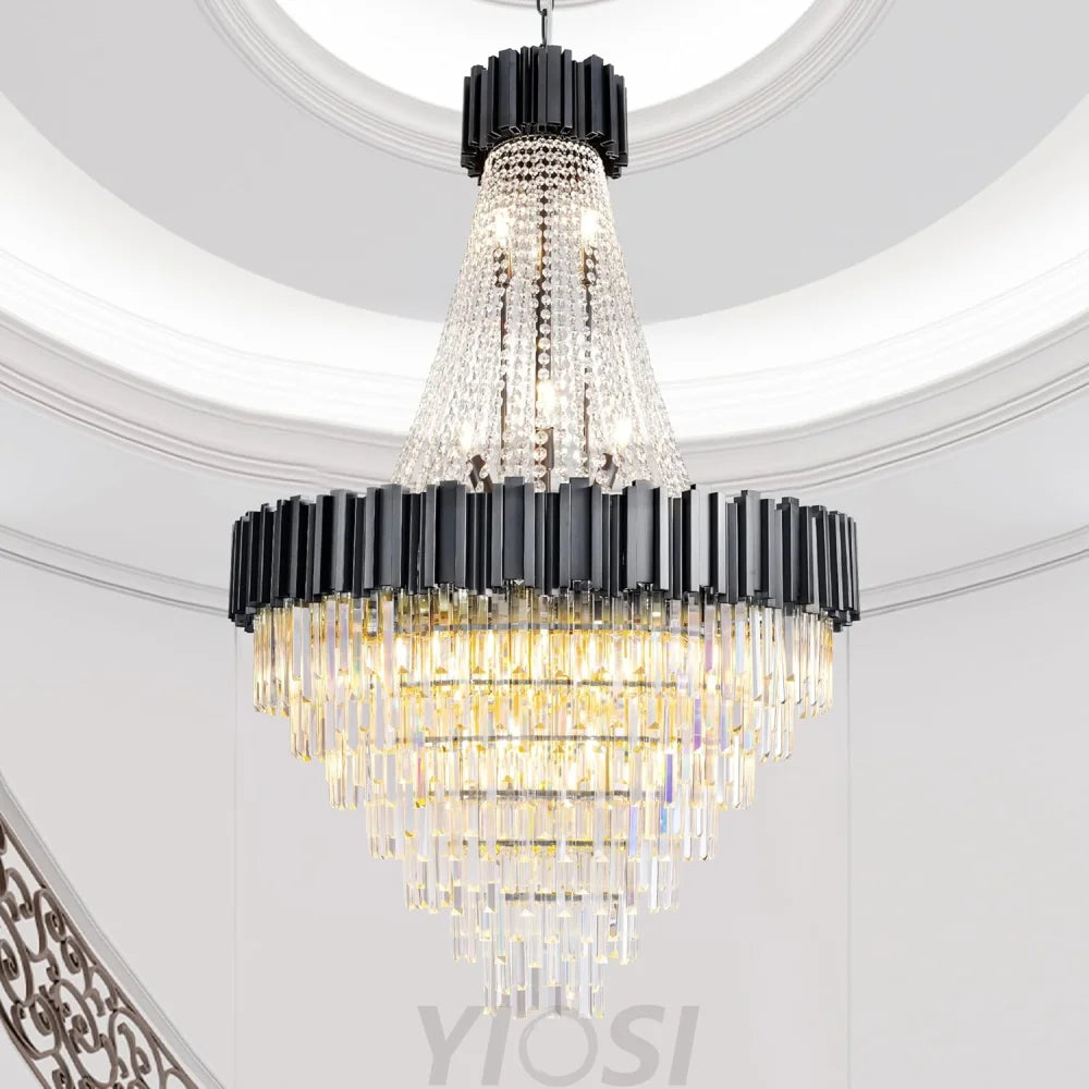 Modern circular K9 crystal chandelier