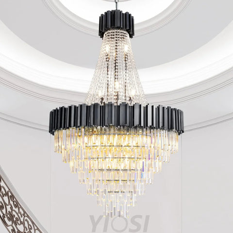 Modern circular K9 crystal chandelier
