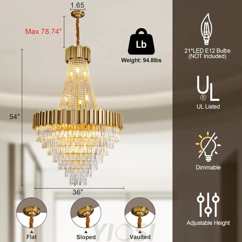 Modern circular K9 crystal chandelier