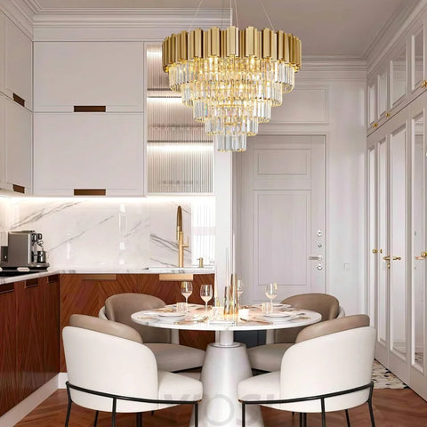 Modern circular K9 crystal chandelier