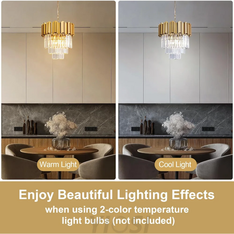 Modern circular K9 crystal chandelier