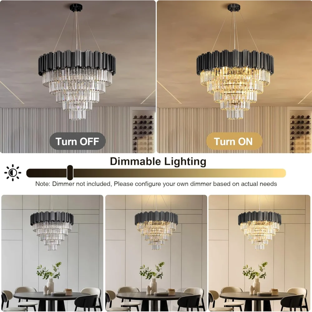Modern circular K9 crystal chandelier