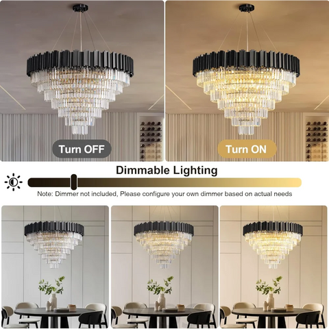 Modern circular K9 crystal chandelier