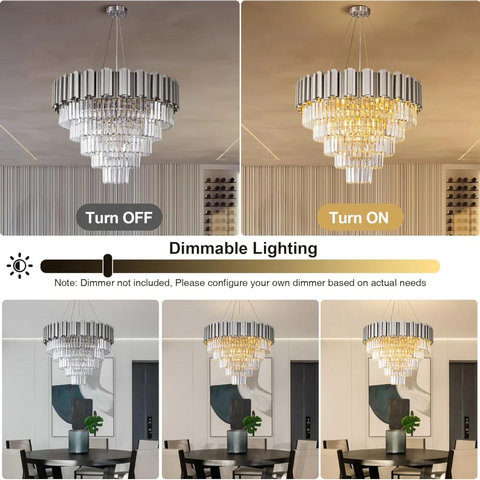 Modern circular K9 crystal chandelier