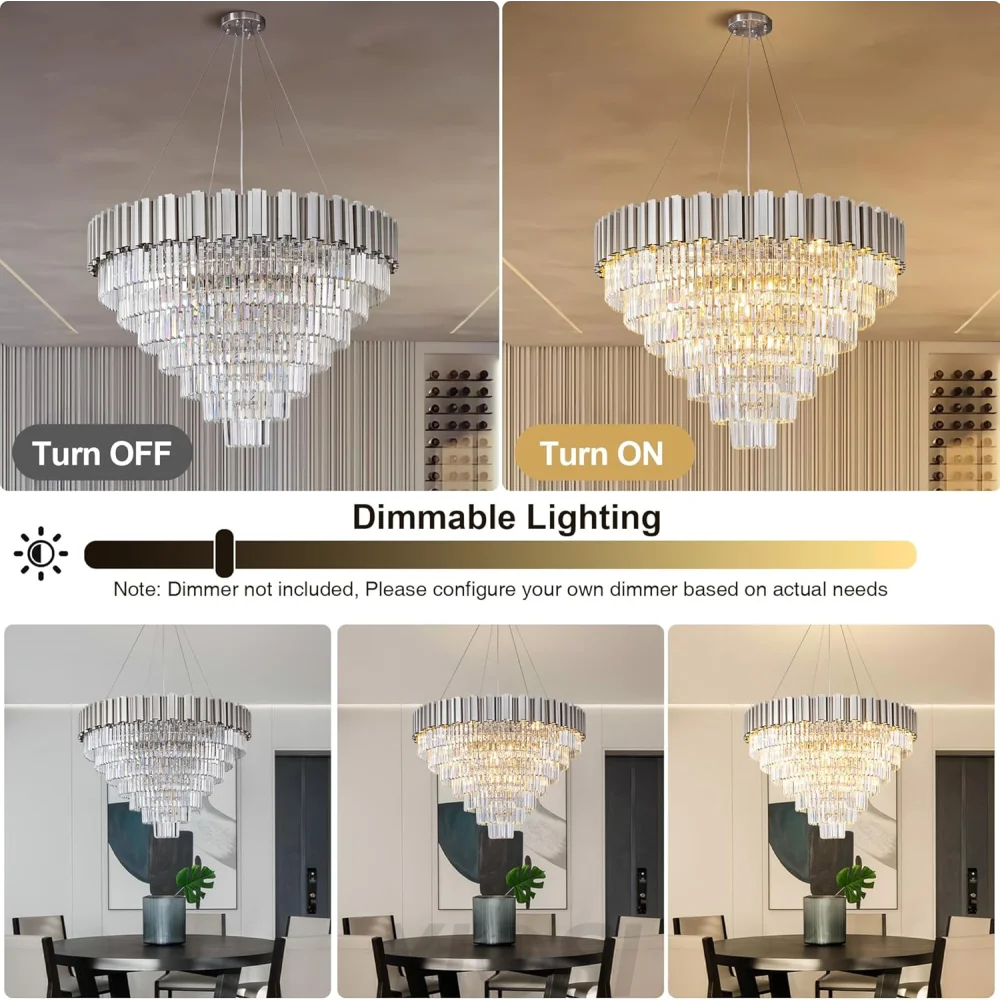 Modern circular K9 crystal chandelier