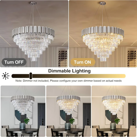 Modern circular K9 crystal chandelier
