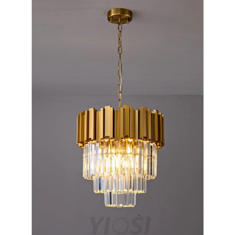 Modern circular K9 crystal chandelier