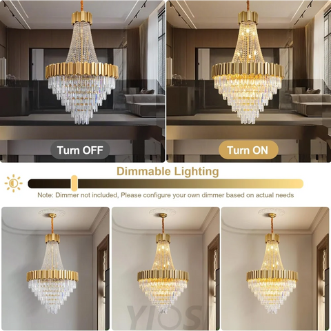 Modern circular K9 crystal chandelier