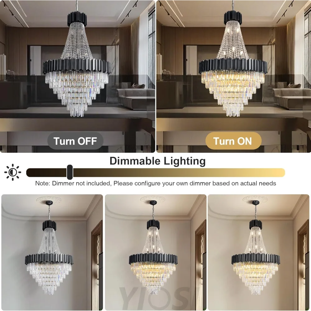 Modern circular K9 crystal chandelier