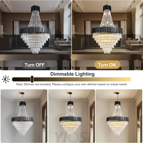 Modern circular K9 crystal chandelier