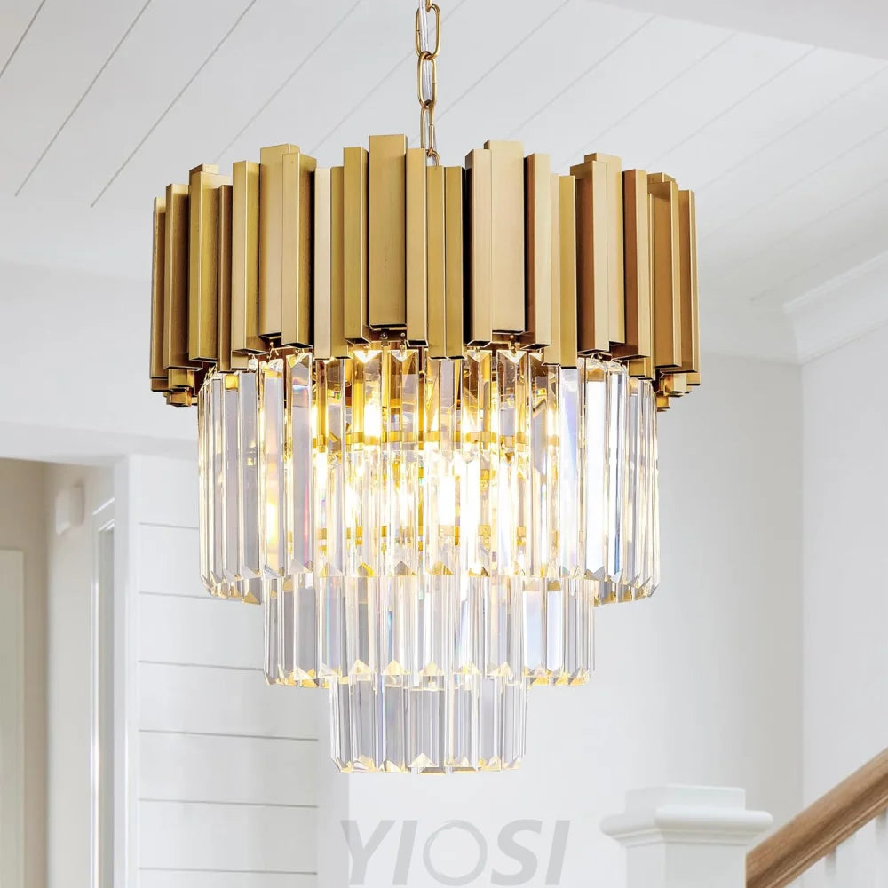 Modern circular K9 crystal chandelier