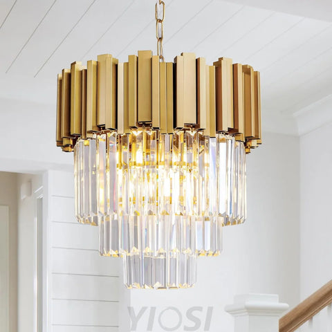 Modern circular K9 crystal chandelier