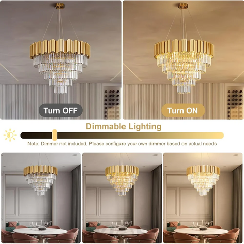 Modern circular K9 crystal chandelier