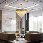 Modern circular K9 crystal chandelier